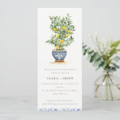 Boho Waterverf geel citroen boom koppels douche Kaart (Staand voorkant)