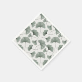 Boho Waterverf Ginkgo Pattern Servet (Hoek)