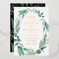Boho Waterverf Greenery en Succulents Wedding
