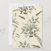 Boho Waterverf Greenery Lijst Herfst Baby Sprinkle Kaart (Achterkant)