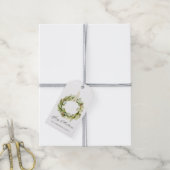 Boho Waterverf Greenery Wreath Cadeaulabel (Met Touw)