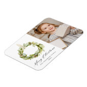 Boho Waterverf Greenery Wreath Holiday Foto Magneet (Linkerzijde)