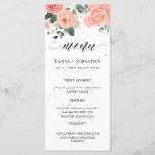 Boho Waterverf Herfst Bloemen Menu (Voorkant)