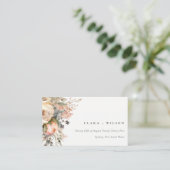 Boho Waterverf Herfst Herfst Bloemen Bruiloft Webs Informatiekaartje (Staand voorkant)