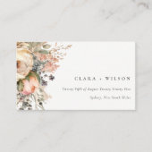 Boho Waterverf Herfst Herfst Bloemen Bruiloft Webs Informatiekaartje (Voorkant)