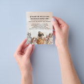 Boho Waterverf Hond Walker Huisdier Zitten Busines Flyer (Hand)