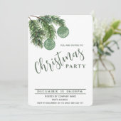 Boho waterverf kerstballen corporate vakantie kaart (Staand voorkant)