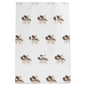 Boho Waterverf kerstlint patroon Medium Cadeauzakje (Achterkant)