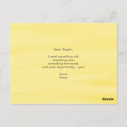 Boho Waterverf Lemon is mijn matroos van eer Kaart (Achterkant)