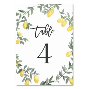 Boho Waterverf Lemon Wreater Tabel 4 Kaart
