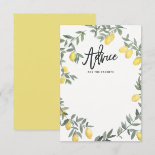 Boho Waterverf Lemon Wreath Advice Kaart