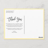 Boho Waterverf Lemon Wreath Summer Wedding Briefkaart (Achterkant)