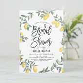Boho Waterverf Lemon Wreath Vrijgezellenfeest Kaart (Staand voorkant)