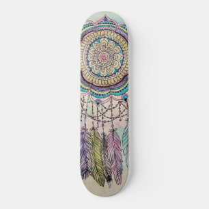 Boho Waterverf Mandala Dreamcatcher Skateboard