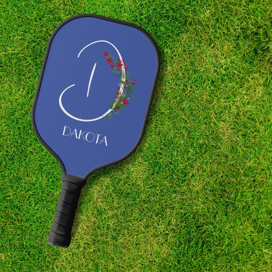 Boho waterverf monogramletter D Pickleball Paddle