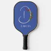Boho waterverf monogramletter D Pickleball Paddle (Achterkant)
