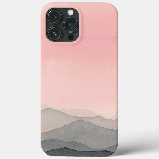 Boho Waterverf Mountain Sunset Case-Mate iPhone Case (Achterkant)