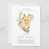 Boho-waterverf overall Eucalyptus-babyborrel Kaart (Voorkant)