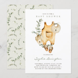 Boho-waterverf overall Eucalyptus-babyborrel Kaart