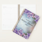 Boho Waterverf Paars Lavender Hydrangea Lijst Planner (Display)
