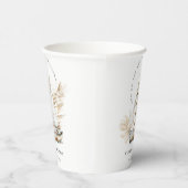 Boho Waterverf Palm zeilboot Zeegezicht Bruiloft Papieren Bekers (Rechts)