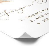 Boho Waterverf Pampas Grass Sangria Bar Sign Poster (Hoek)