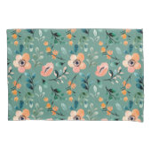 Boho waterverf patroon Mooie blauw Kussensloop (Voorkant)