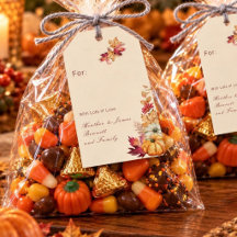 Boho Waterverf Pompoen & Bladeren Thanksgiving