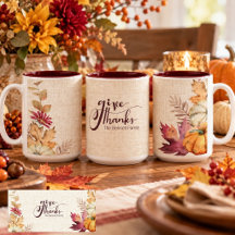 Boho Waterverf Pompoen & Bladeren Thanksgiving