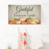 BOHO Waterverf Pompoen Herfst Thanksgiving Party Spandoek (Insitu)