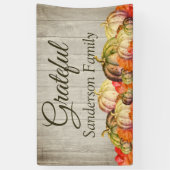 BOHO Waterverf Pompoen Herfst Thanksgiving Party Spandoek (Verticaal)