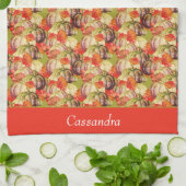 BOHO Waterverf Pompoen Herfst Thanksgiving Theedoek (Gevouwen)