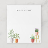 Boho Waterverf Potted kamerplanten bruiloft (Buitenkant ongevouwen)