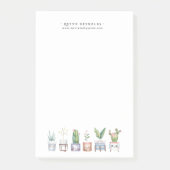 Boho Waterverf Potted Plant | Monogrammofoonwerk Post-it® Notes (Voorkant)