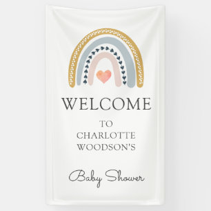 Boho Waterverf Rainbow Baby shower Banner