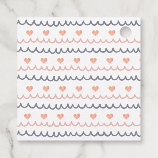 Boho Waterverf Rainbow Baby shower Gift Bedankjes Labels (Achterkant)