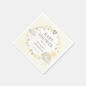 Boho Waterverf Rainbow Baby shower Servet (Hoek)