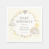 Boho Waterverf Rainbow Baby Sprinkle Servet (Voorkant)