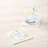 Boho Waterverf Rainbow Baby Sprinkle Vierkante Kartonnen Onderzetter (Insitu)