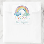 Boho Waterverf Rainbow Baby Sprinkle Vierkante Sticker (Tas)