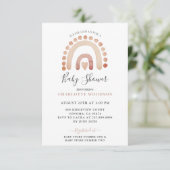 Boho Waterverf Rainbow Boy Baby shower Kaart (Staand voorkant)