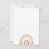 Boho Waterverf Rainbow Boy Baby shower Kaart (Achterkant)