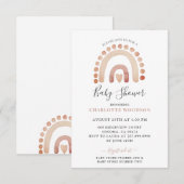 Boho Waterverf Rainbow Boy Baby shower Kaart (Voorkant / Achterkant)