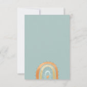 Boho Waterverf Rainbow Boy Baby shower Kaart (Achterkant)