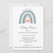 Boho Waterverf Rainbow Boy Baby shower Kaart (Voorkant)