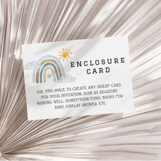 Boho Waterverf Rainbow Informatiekaartje