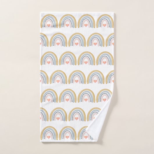 Boho Waterverf Rainbow Pattern Bad Handdoek (Handdoek)