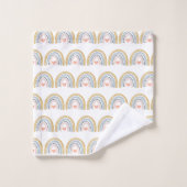 Boho Waterverf Rainbow Pattern Bad Handdoek (Wasdoekje)