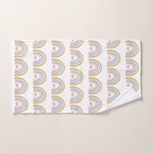 Boho Waterverf Rainbow Pattern Bad Handdoek (Handdoek)
