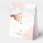 Boho waterverf regenboogdag bedankdoosjes (Voorkant Zijde)